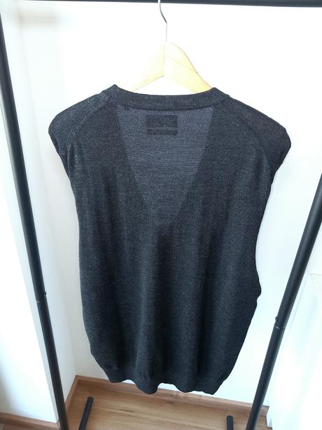 Sivý vlnený kardigán christian berg l/oversize, l