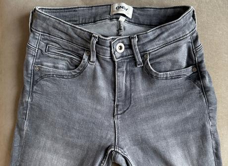 Only šedé skinny jeans, only,34