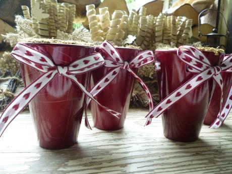 Črepníčky s mašličkami,