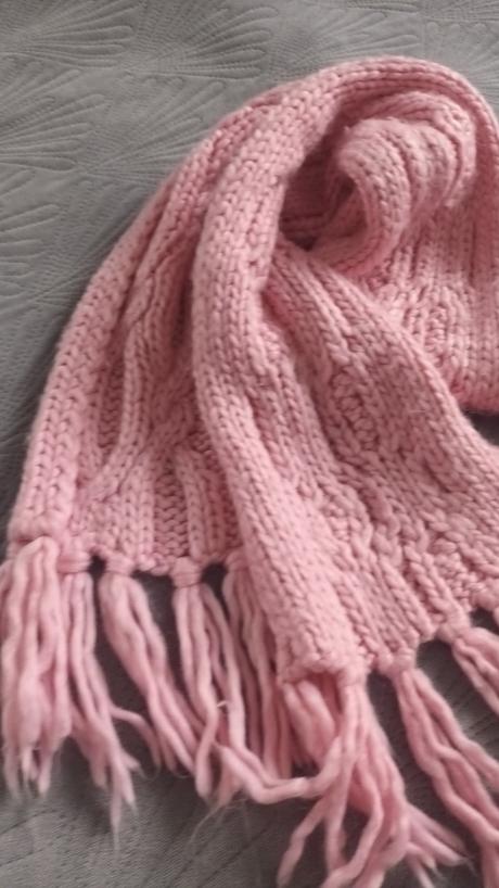 Ružový teplý šál, h&m