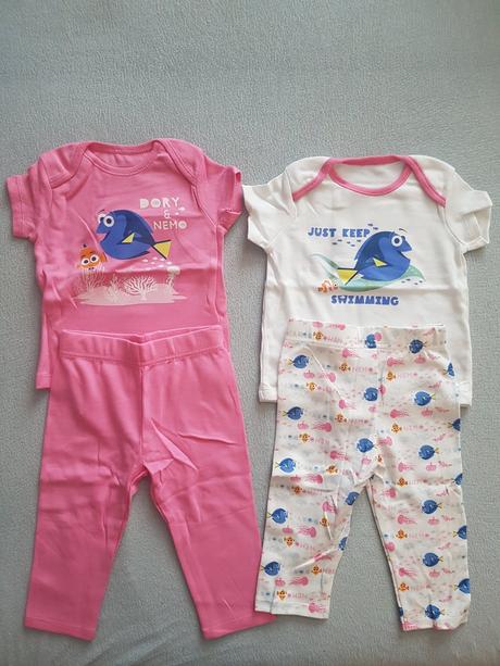 2x pyzamo - dory - top stav, disney,74