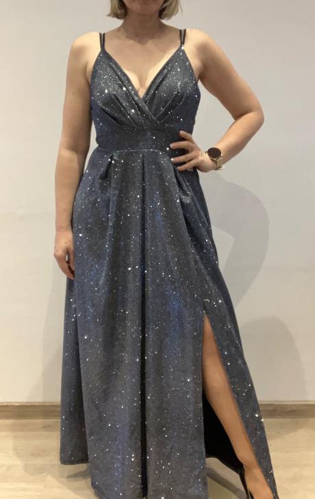 Dámske trblietavé spoločenské šaty (uni), l / m / s