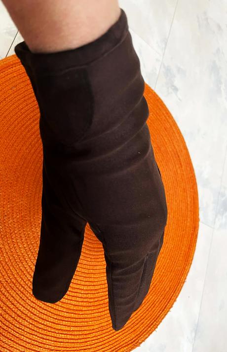 Kožené semišové rukavice, l