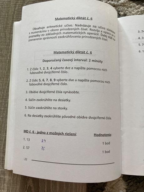 Zbierka matematických diktátov pre 4. ročník zš,