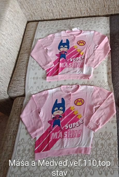 Pyžamkove vrchné diely máša a medveď veľ.110, 110