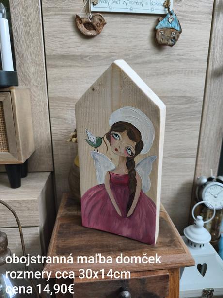 Krásna obojstranná dekoracia domček,