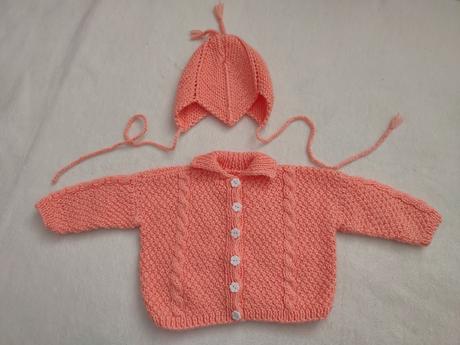 Pletený set svetrík + čiapka, 62