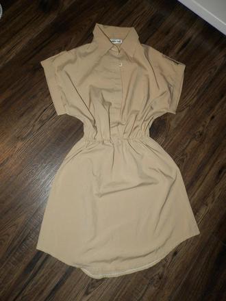 Trendy béžové šatičky s/m, s