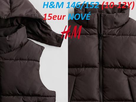 Chlapčenská vesta hm (10-12y) hnedá, h&m,146 / 152