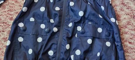 Tenká tmavomodrá bunda do dažďa s kapucňou na zips, next,164