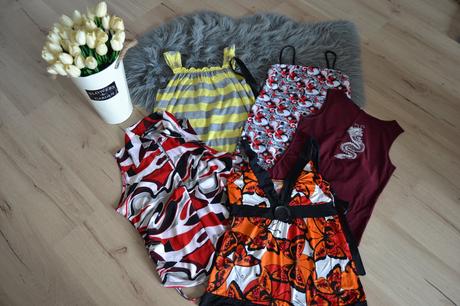 Balík dámskych tričiek 5ks/8e, veľkosť m, m