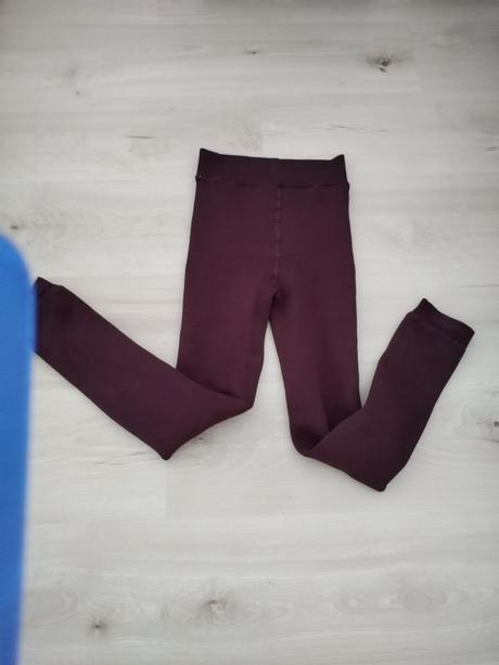 Bordové vyteplené legíny uni s, m, l, primark