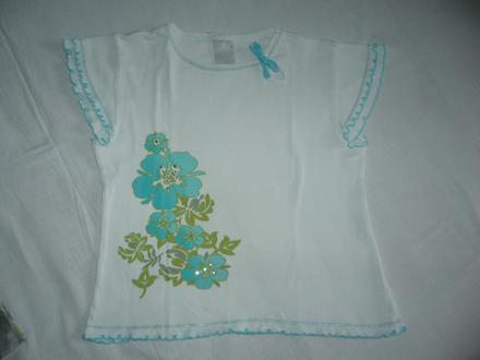 Tričko s kvetinkami, 128