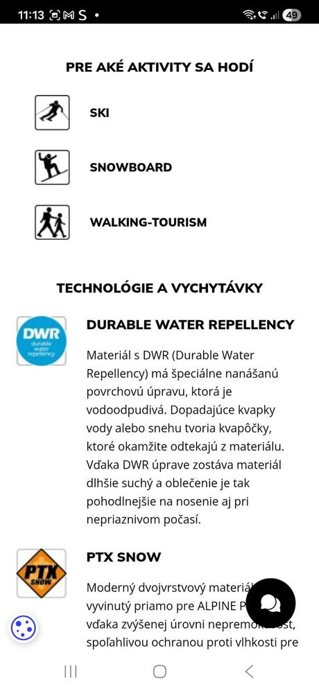 Kvalitne lyziarske nohavice, alpine pro,170