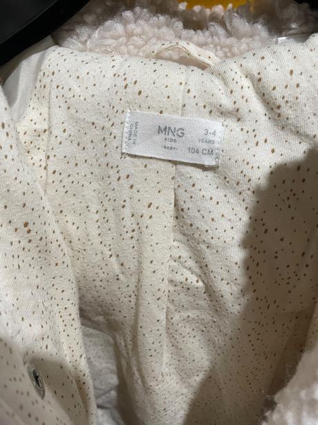 Zimny kabat teddy, mango,104