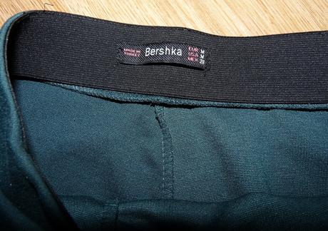 Tmavozelena do gumy, bershka,m