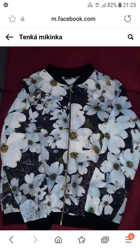 Kvetinová bomber bunda, bonprix,36