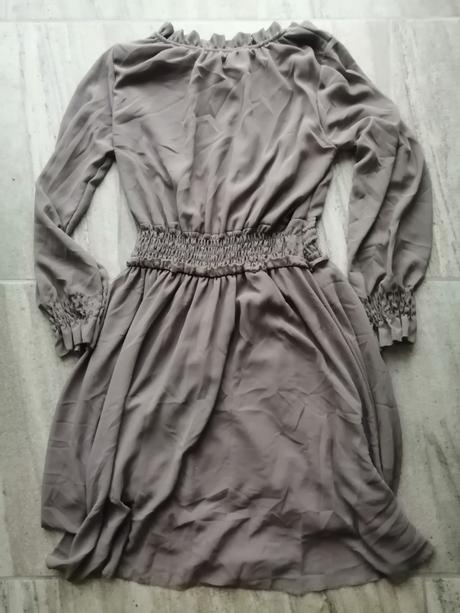 Romantické sivé šaty, vs, s