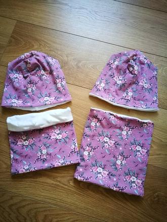Dievčenský set čiapka a nákrčník, 104 / 110 / 116