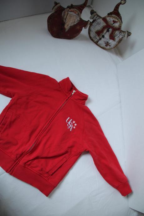 Zara červená mikina na zips bez kapucne, zara,128