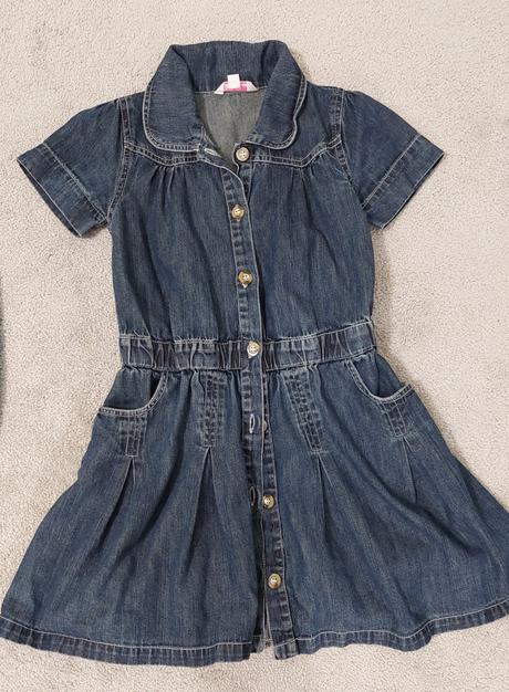 Dievčenské riflové šaty 6-7 rokov, 128