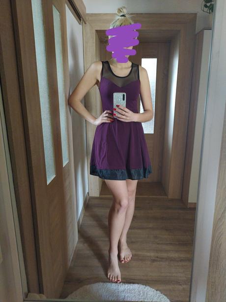 Bordové šaty, h&m,m