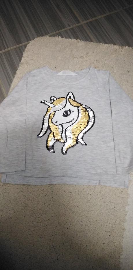 Flitrové tričko s dlhým rukávom, h&m,104