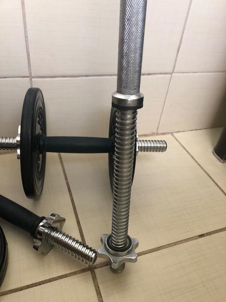 Posilovací set lavica + činky, 