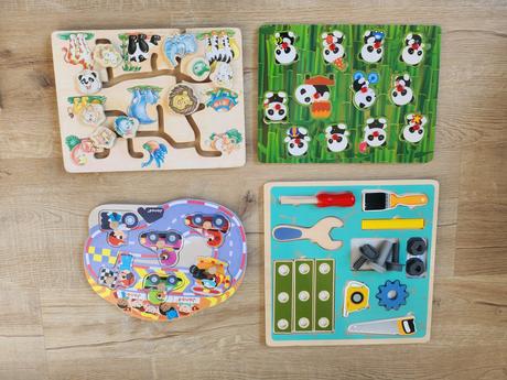 Drevene vkladacky pre chlapcov, aj janod, 