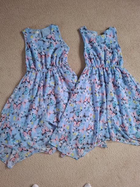 Letné šaty motýliky, h&m,140