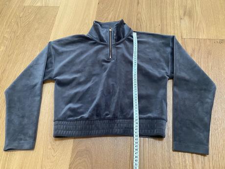 Zamatová crop mikina 134-140, lindex,134