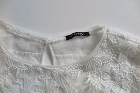 Elegantná biela blúzka s čipkou, orsay,40
