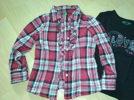 Košeľa benetton s volánikmi, benetton,110