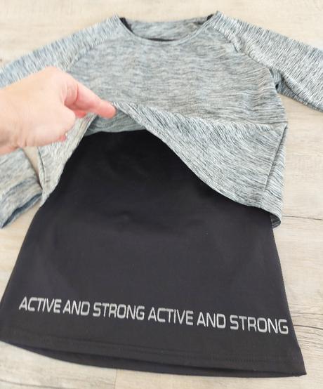 Sivé športové dievčenské tričko, 140