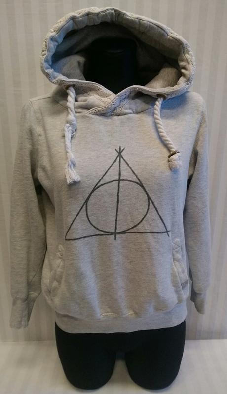 Sivá mikina s kapucňou s motívom, eight2nine, m