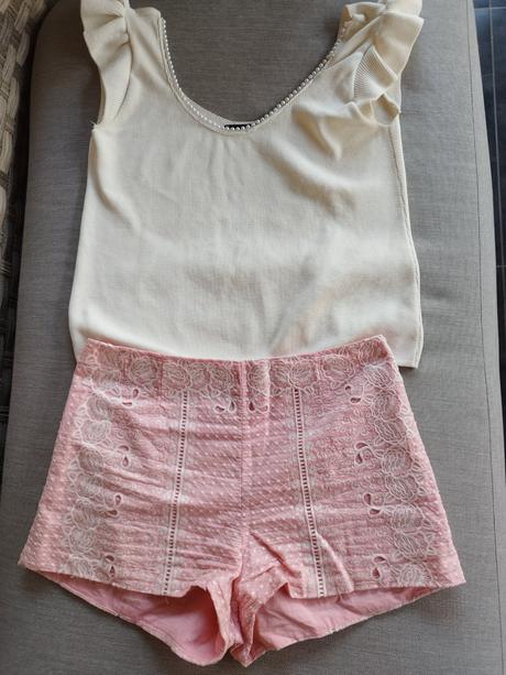 Ružové šortky, h&m,m