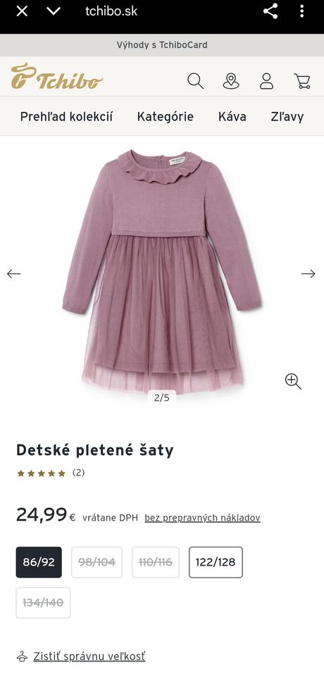 Upletove šaty tchibo 7/8r, tchibo,122