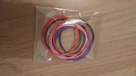 Farebne silikonove naramky (infinity naramok), 