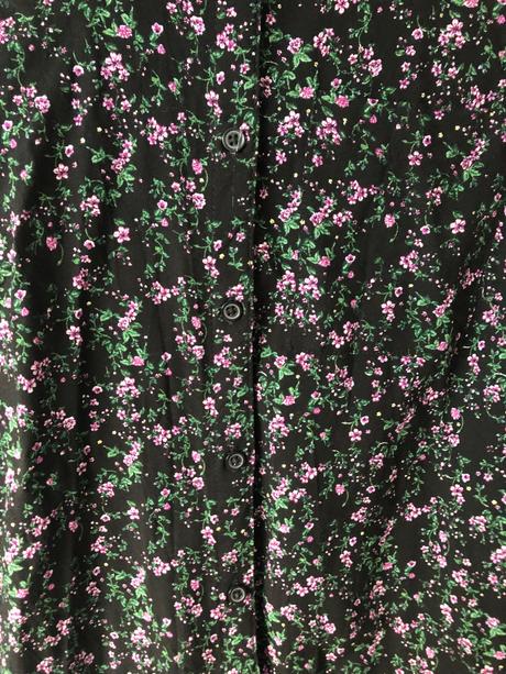 Kvetinkové šaty/ čierne jarné šaty kvetinove, xs