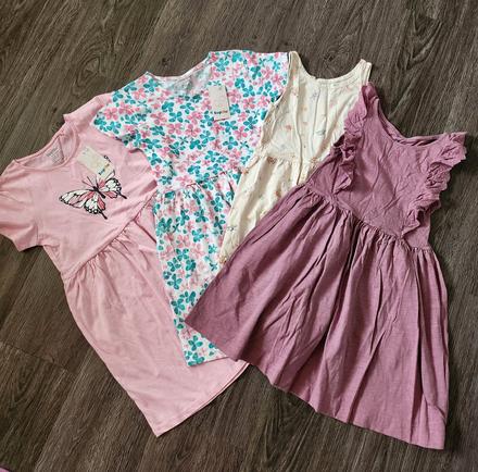 4x bavln. šaty 6-7r, h&m,122