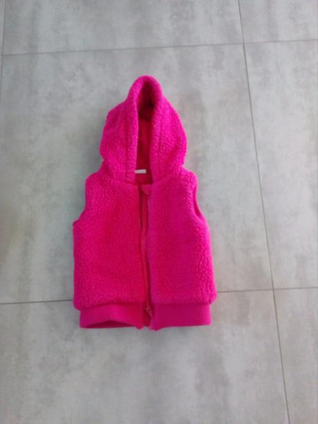 Ružová "chlpata" vesta, f&f,80