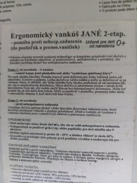 Ergonomický vankúš pre novorodencov jane, šírka (cm): 30