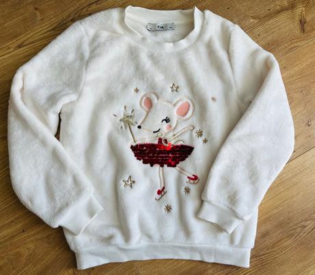 Mikina s flitrami c&a vel.134 - top stav, c&a,134