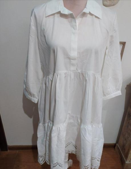 Košeľové šaty s ažurovou krajkou, orsay,38