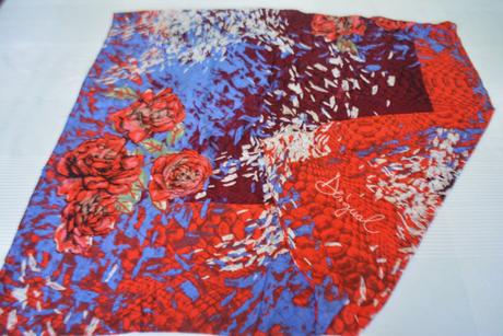 Desigual abstract roses scarf - originál, desigual,xxl