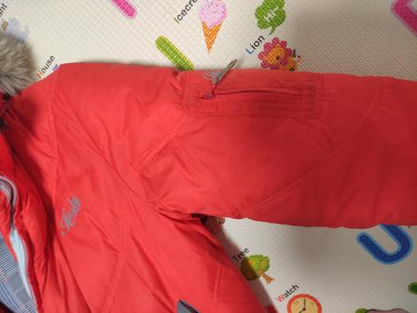 Husky bunda s husim perim tmavooranzova-docerv, husky,m