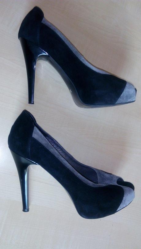 Lodičky z brúsenej kože zn. stifbut taliansko, 38