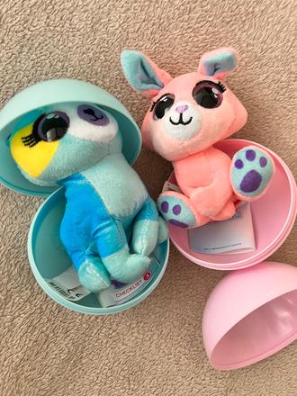 Ojo plyšové zvieratko prekvapenie v loptičke, 