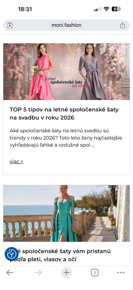 Poukážky do salónu módy a šiat moni ke,