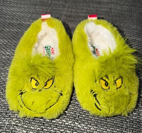 Detské grinch zateplené zelené papučky, f&f,26